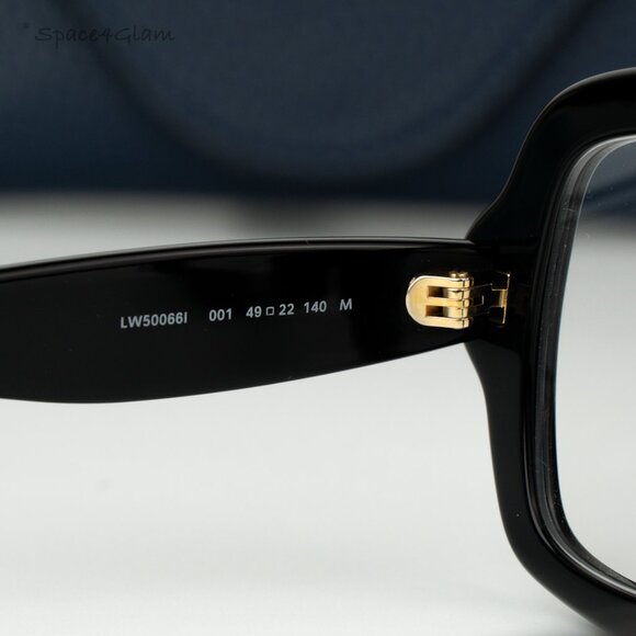 Loewe Women Eyeglasses Shiny Black Demo Square LW50066I CURVY 001 BRAND NEW - Picture 6 of 8